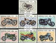 *Známky Burkina Faso 1985 100 rokov motoriek, razítkovaná séria - Kliknutím na obrázok zatvorte -
